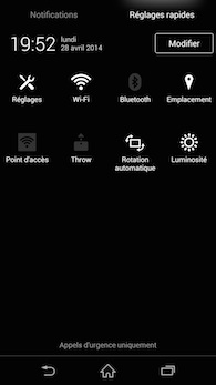 Sony Xperia Z2 interface