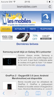 Apple iPhone 6S interface