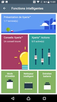 Sony Xperia XZ Premium interface
