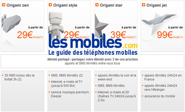 Orange va lancer ses nouveaux forfaits Origami style