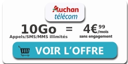Forfait à moins de 5 ? Auchan Télécom