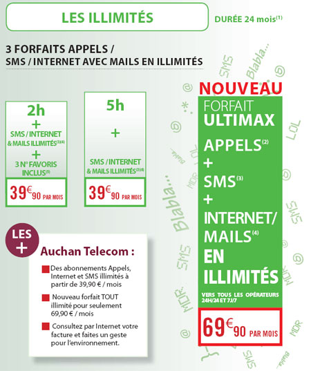 Auchan lance son forfait illimité Ultimax