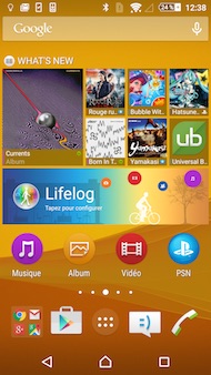 Sony Xperia Z3+ interface