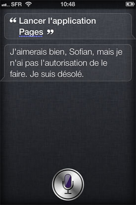 test siri iphone 4S Apple assistant vocal reconnaissance vocale intelligence artificielle 