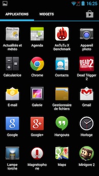 Wiko Wax menu application