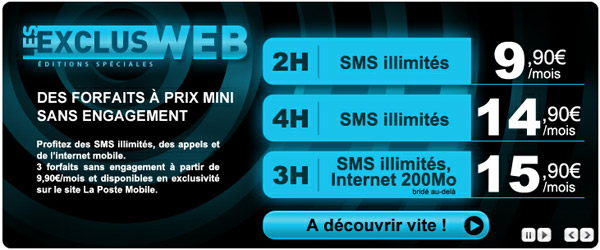 La Poste Mobile lance ses forfaits « Les Exclus Web »