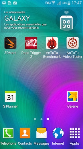 Galaxy A5 interface