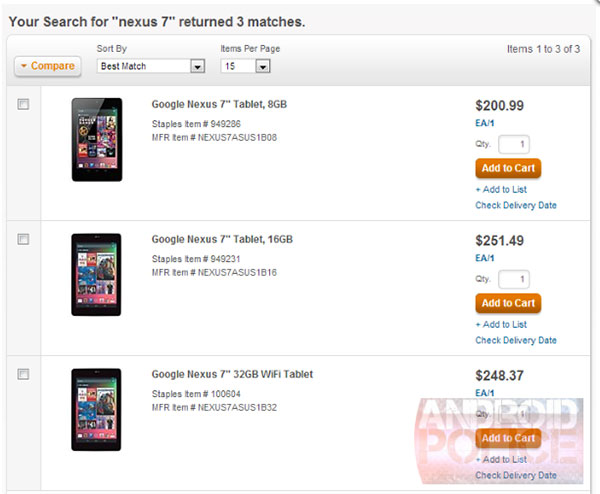 Google Nexus 7 : une version 32 Go au prix de la 16 Go pour mieux lutter contre l'iPad Mini d'Apple ?