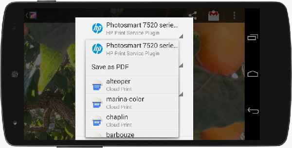 Android 4.4 Imprimantes