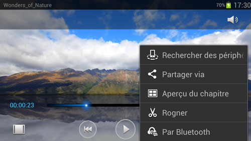 Samsung Galaxy S3 : lecteur vidéo