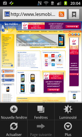 Test Samsung Galaxy S Advance : système d'exploitation + interface 