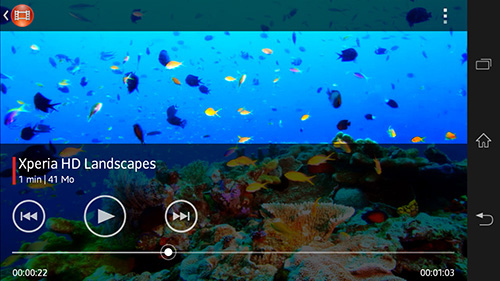 Sony Xperia SP : lecteur vidéo