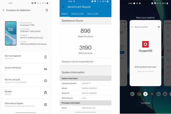 OnePlus 8T en mode multitâche