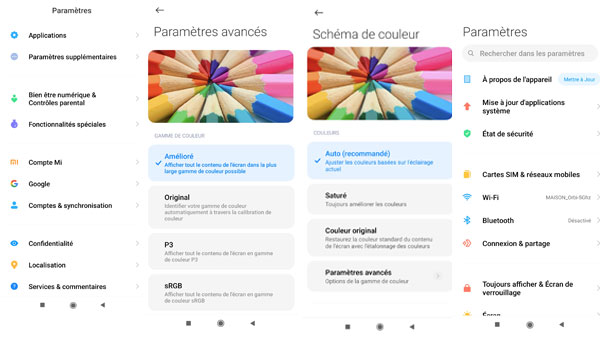 Gestion des paramètres Xiaomi Poco F3