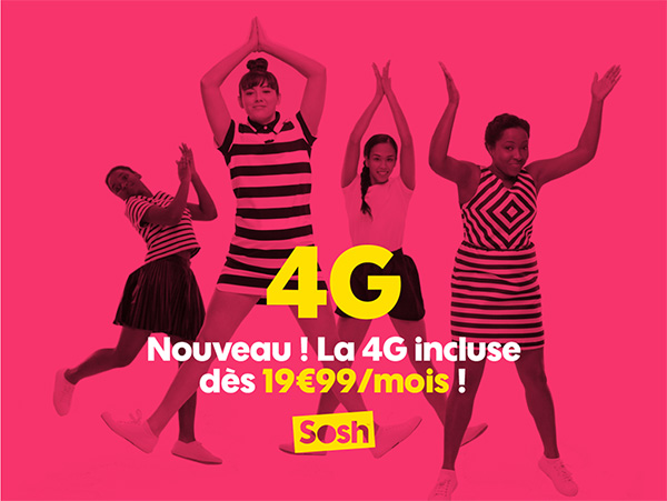 Sosh intègre définitivement la 4G dans son forfait à 19,99 euros