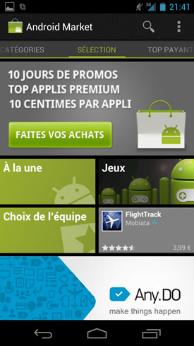 Android Market : 100 applis à 10 centimes pour fêter les 10 milliards de téléchargements