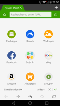 Kazam Tornado 455L : Dolphin Browser