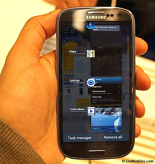 prise en main lancement samsung galaxy s3 s III londres