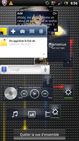 test sony ericsson xperia Kyno android 2.3 Gingerbread 8 mégapixels écran Bravia Mobile Engine