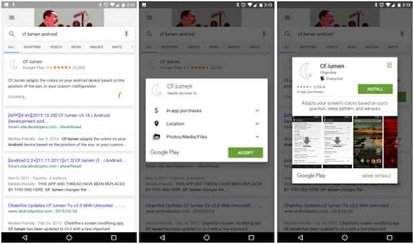 Google teste l’installation d’application depuis Search