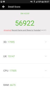 Samsung Galaxy A5 (2017) performances
