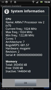 Test Sony Ericsson Xperia Ray 8 mégapixels Android 2.3.4