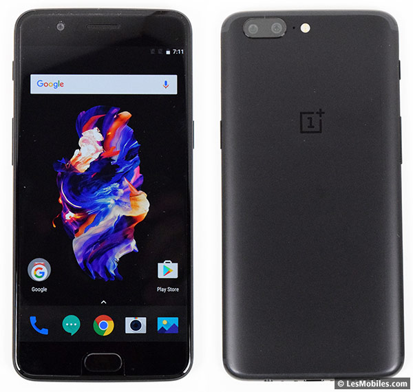 OnePlus 5 : face avant et arrière