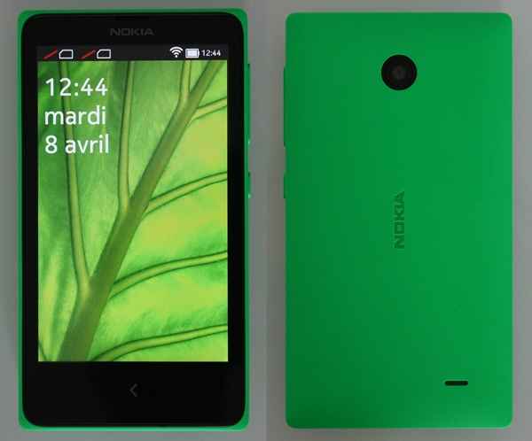 Nokia X : avant / arrière