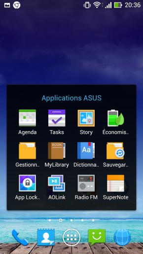 ASUS Nouveau Padfone : applications