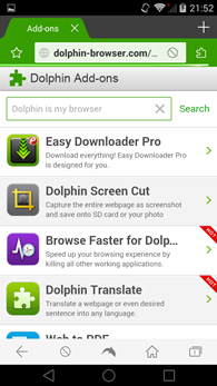 Kazam Tornado 455L : Dolphin Browser