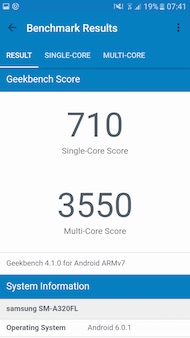 Samsung Galaxy A3 (2017) performance