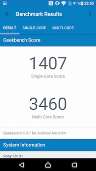 Sony Xperia X Performance performances