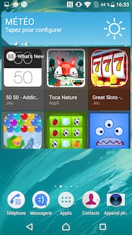 Sony Xperia X Performance interface