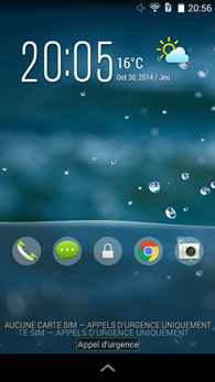 Acer Liquid Z500 : écran de verrouillage