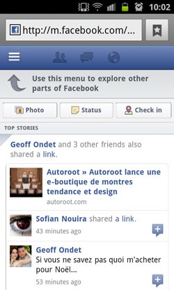 Facebook mobile s'offre une belle mise à jour