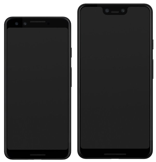 Google Pixel 3 et Pixel 3 XL : une fuite dévoile leurs façades