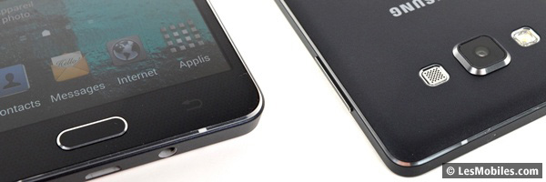 Samsung Galaxy A7 : bouton Home et appareil photo