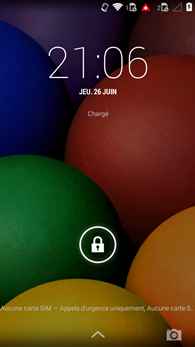 Motorola Moto E : écran de verrouillage
