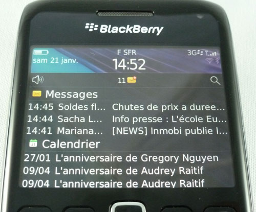 test blackberry bold 9790 système d'exploitation mobile BlackBerry OS 7