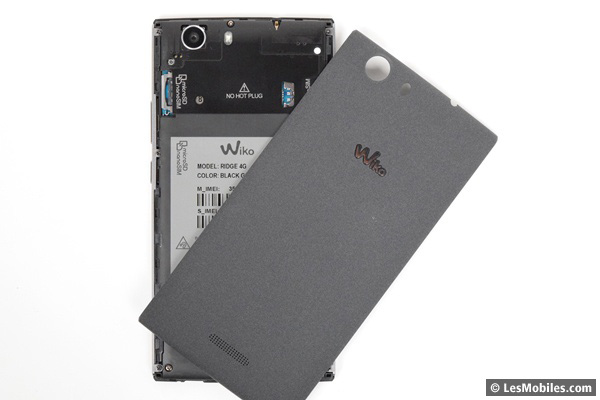 Wiko RIDGE 4G : capot ouvert