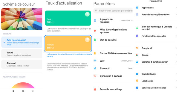 Paramètre du Xiaomi Redmi Note 5G