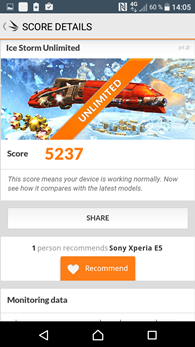Sony Xperia E5 : 3Dmark