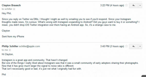 Apple vice-président critique sévèrement  stratégie Android Instagram