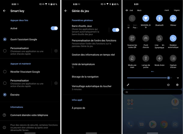 Suite interface Zenfone 8