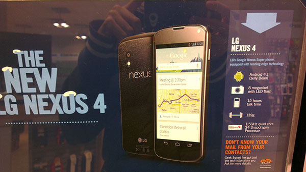 LG Nexus 4 : sous Android 4.1 Jelly Bean et pas Android 4.2 pour le lancement ?