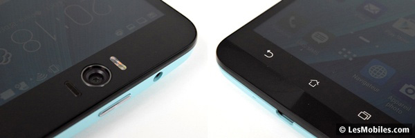 Asus ZenFone Selfie : webcam et touches de navigation Android
