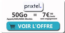promo prixtel 50go Oxygene