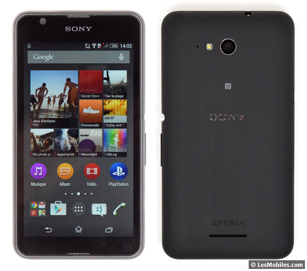Sony Xperia E4g : avant / arrière