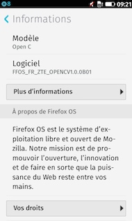 ZTE Open C interface