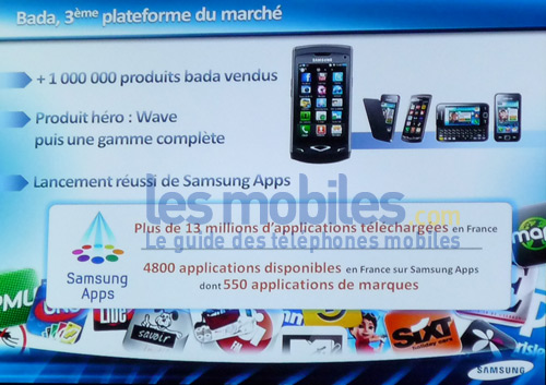 Samsung a vendu 1 million de smartphones bada et passera bientôt à bada 2.0